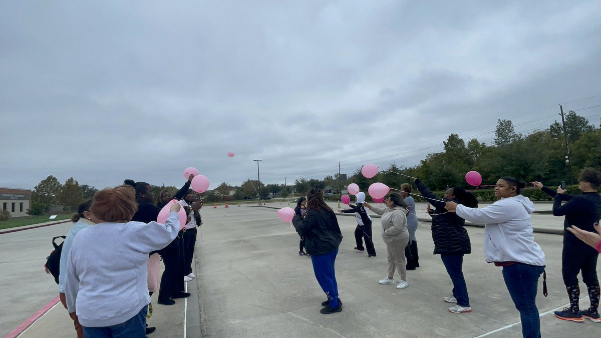 Today we had our annual Breast Cancer Awareness Balloon Release in Honor of Survivors and Warriors!