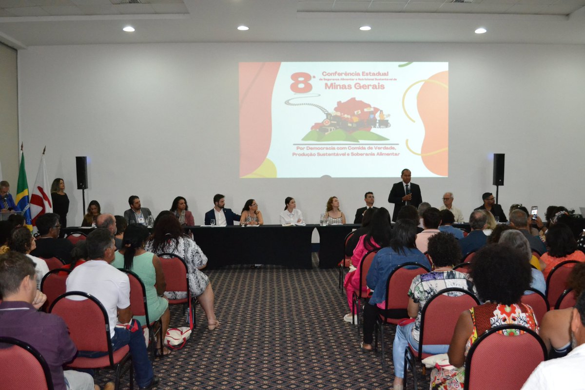 conseaminas's tweet photo. Mais de 200 delegadas e delegados de todos o estado estiveram reunidos entre os dias 25 a 27 de outubro de 2023 para a 8ª Conferência de Segurança Alimentar e Nutricional Sustentável de Minas Gerais (8ª CESANS-MG), em Caeté, na Região Metropolitana de Belo Horizonte. https://t.co/Ok3QgSidYG