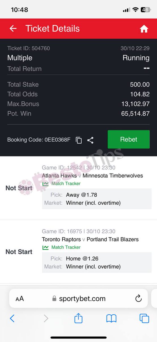 100 Odds - Basketball 🏀 

Code - 0EE0368F (Midnight)