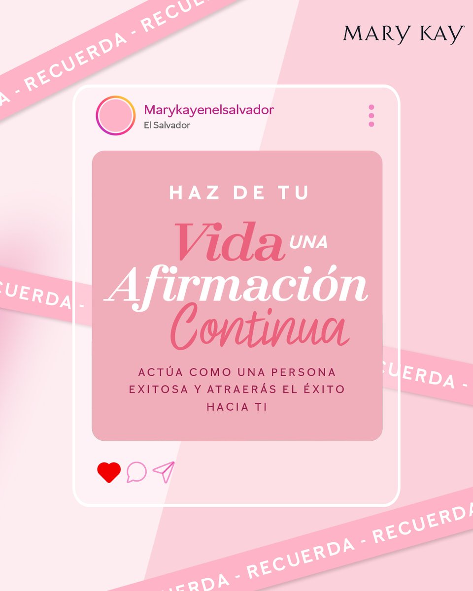 MaryKayElSalv's tweet photo. ¡El éxito empieza con un sueño! 💄✨
Y mantener una mente positiva y motivada te ayudara a lograrlo!

Siempre recuerda como decía Mary Kay Ash y haz tuya las palabras: ¡Yo Puedo! 💪🏼 https://t.co/Tclh5j338O