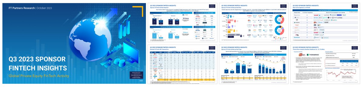 FTPartners's tweet image. FT Partners publishes its Q3 2023 Sponsor FinTech Insights report, providing the most comprehensive quarterly review of global Private Equity FinTech deal activity across sponsor-led M&amp;amp;A and financing transactions finte.ch/3Q23SponsorIns… #FinTech #FinTechDealActivity