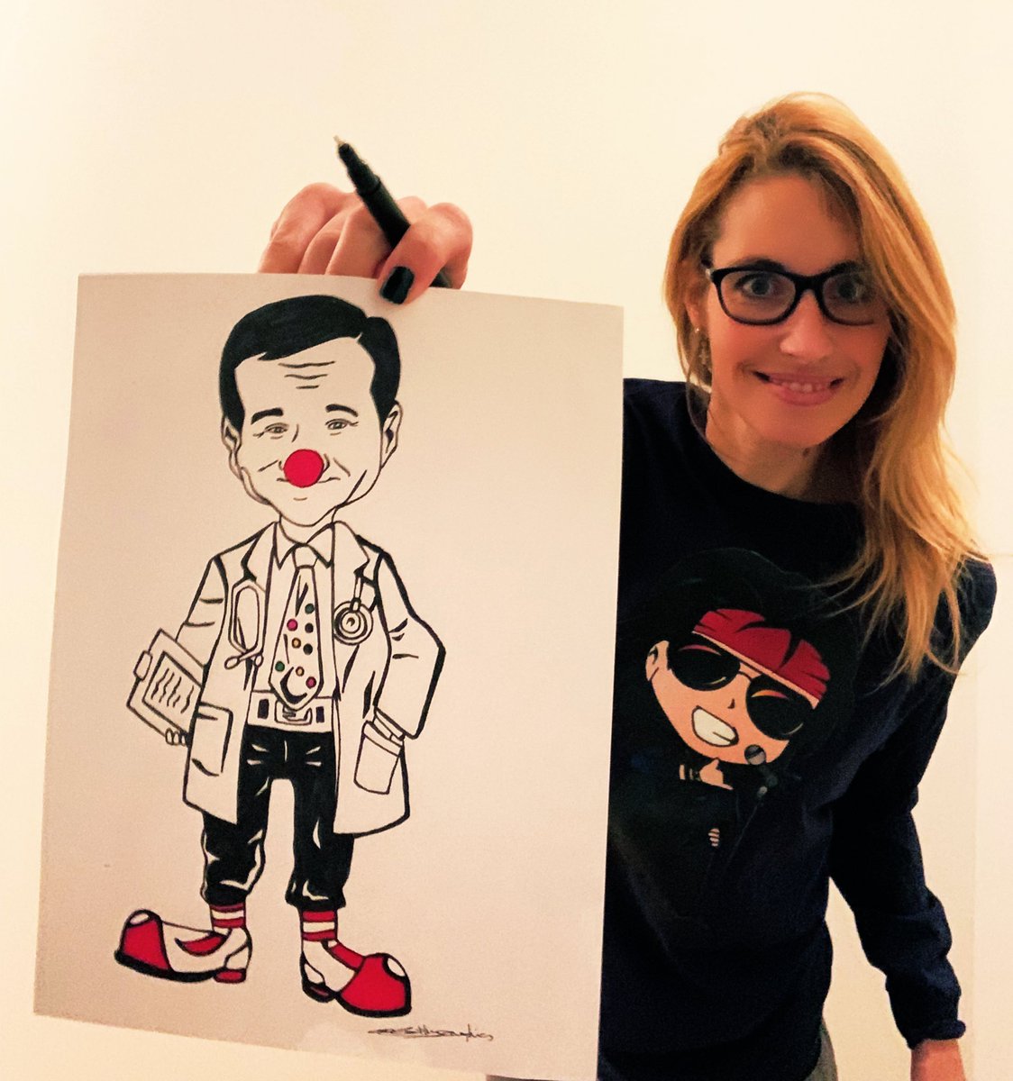 CathyGraphics3's tweet image. « I'm looking for a world where love will no longer be extraordinary. »
-Patch Adams 👨‍⚕️🤡

Drew a little cartoon of him.
( RIP @RobinWilliamsTw )

#ArtistOnTwitter ✍🏻