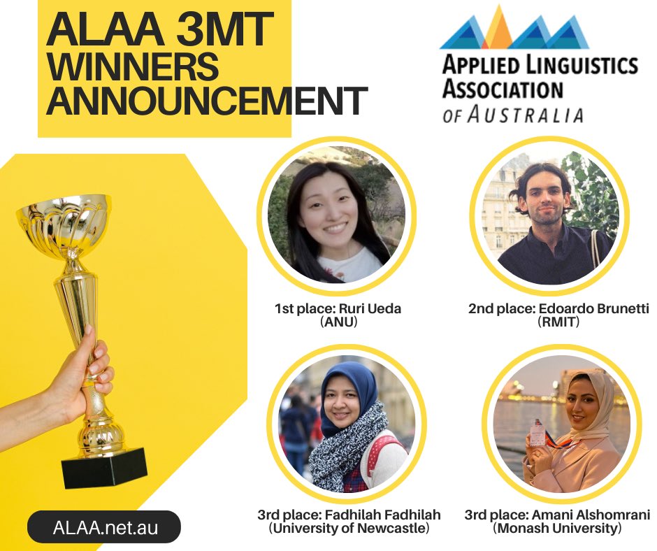 Join us in congratulating the ALAA 3MT Winners 2023🎉🎉