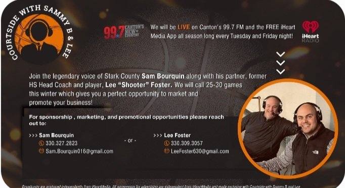 SamBourquin16's tweet image. Still some great football to be played..
But, HS Hoops is right around the corner on 99.7FM and the free I-Heart Radio App! @LFos23 and I are excited to begin our second straight year of calling Stark County Basketball! Would you like to patner up with us? Reach out anytime!