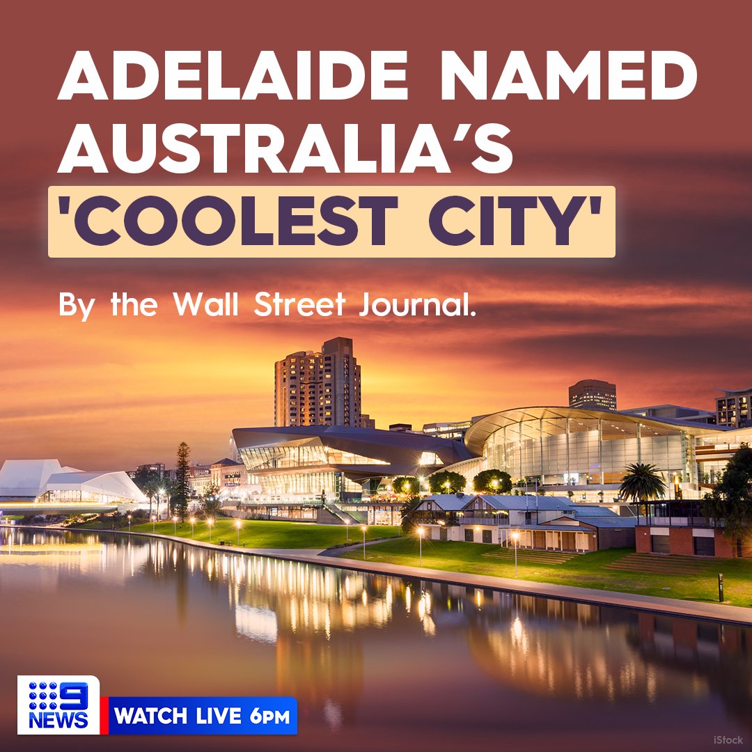 Sorry Sydney and Melbourne... 👀🤭

South Australia's charm has FINALLY been acknowledged, with Adelaide named the country's coolest city by one of America's biggest newspapers. #9News
