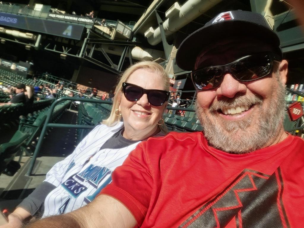 ToddPyne's tweet image. Our first world series game together.  #goDbacks #WorldSeries2023