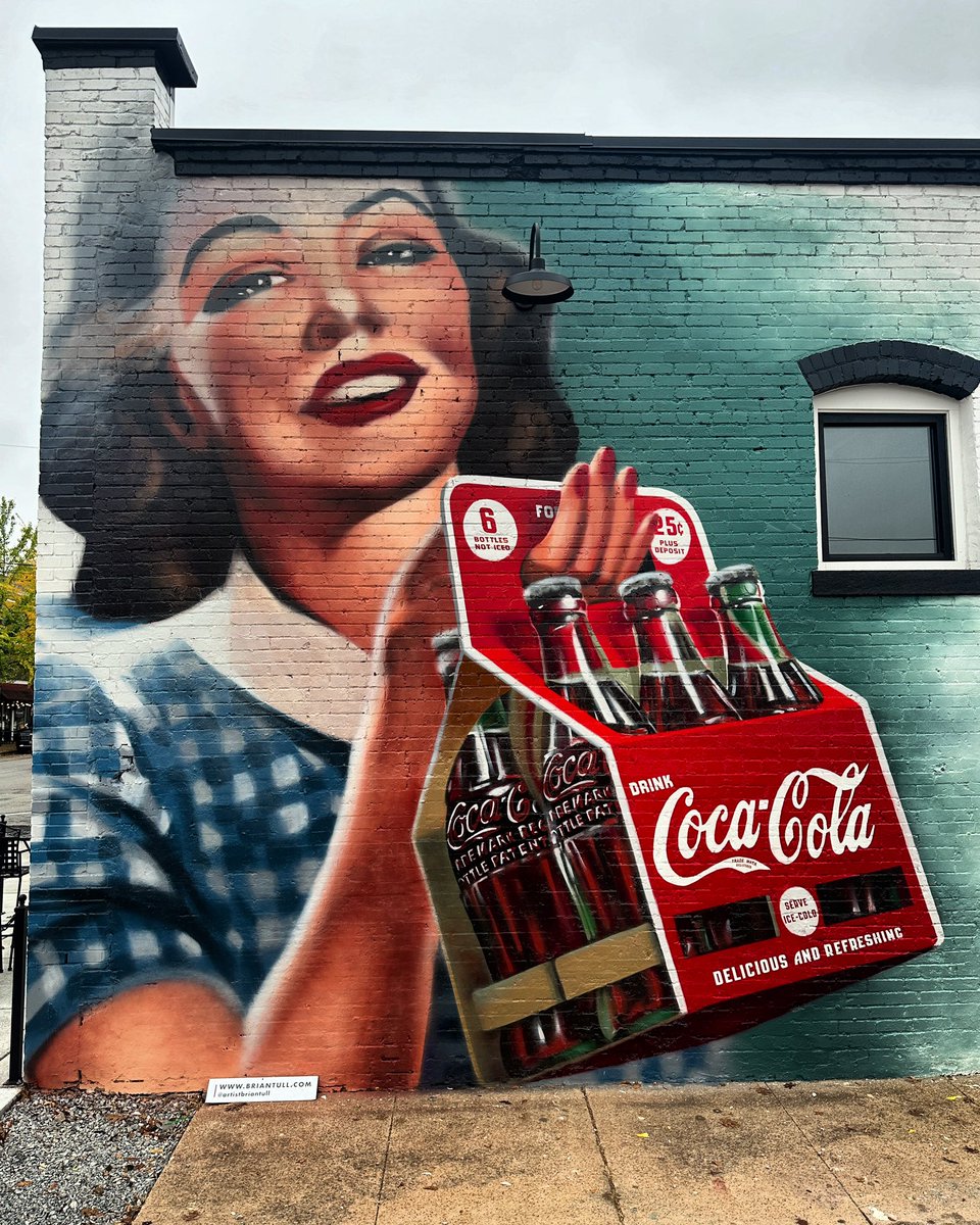 🚨 New Mural Alert 🎨 

Coca-Cola commissioned Artist Brian Tull to recreate the mural at Market &amp; Monroe located at 100 Market St W, Athens, AL 35611.