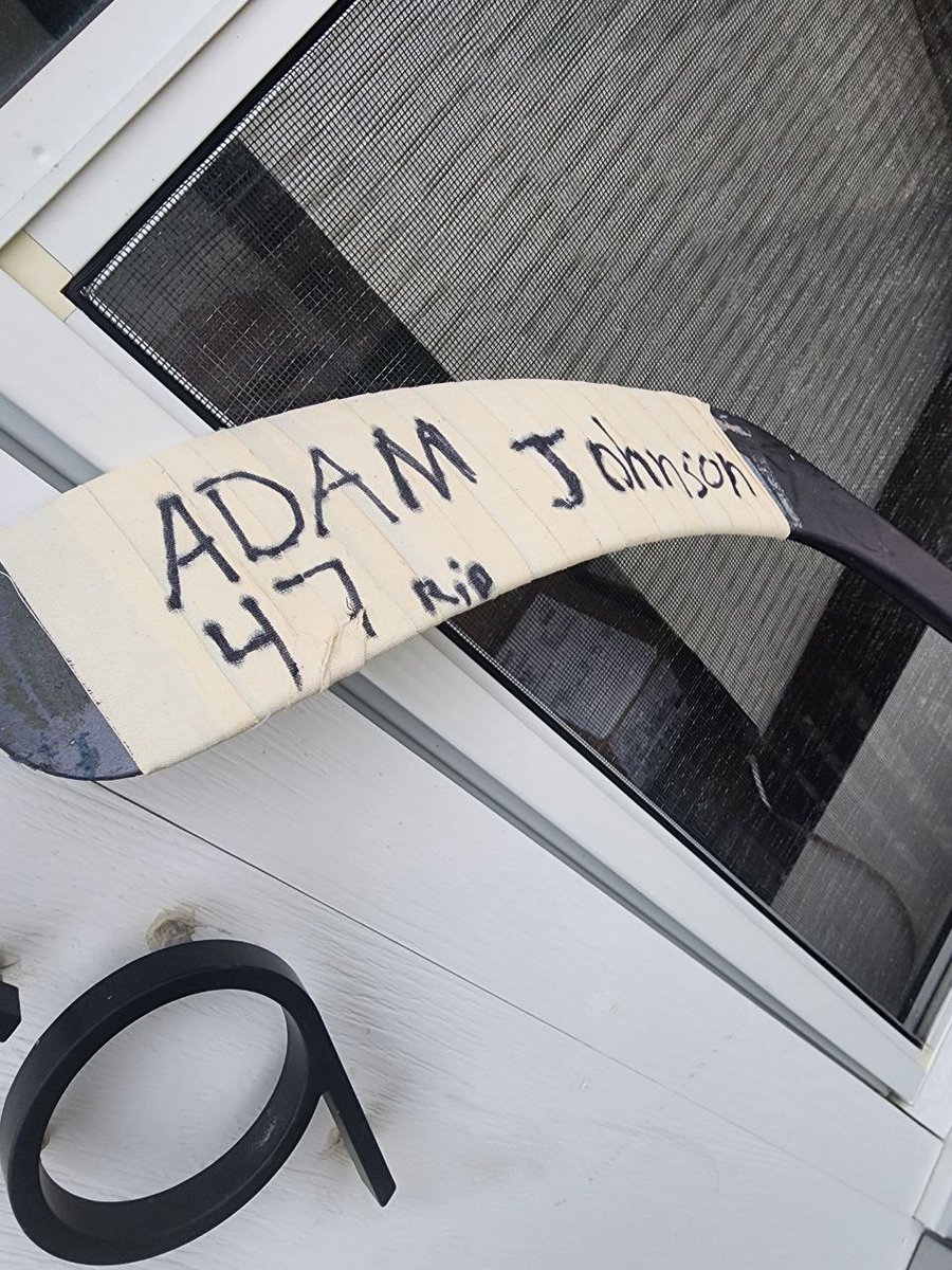 HockeyShepherd's tweet photo. @penguins That was a great tribute. Here's mine.
#SticksOutForAdam #Sticksoutfor47 https://t.co/iHrMnyh0gR