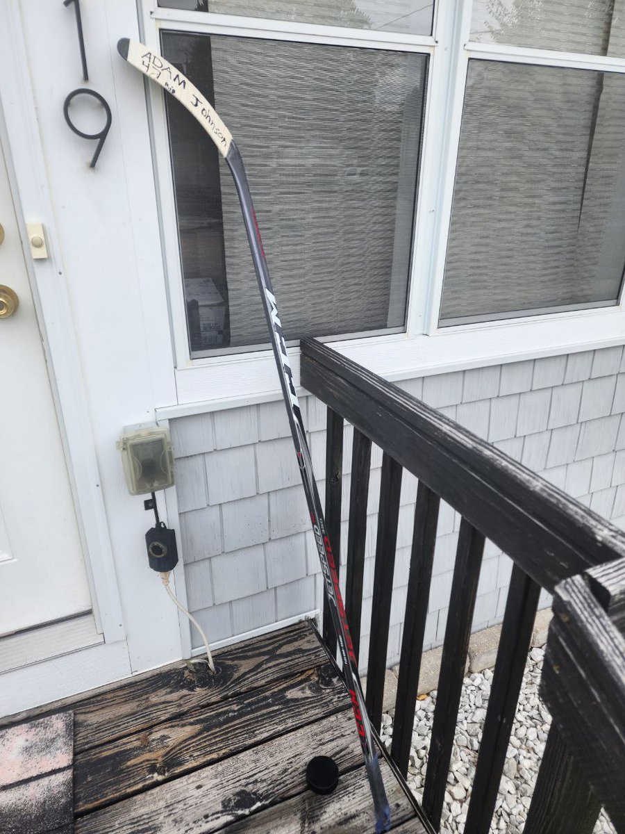 HockeyShepherd's tweet photo. @penguins That was a great tribute. Here's mine.
#SticksOutForAdam #Sticksoutfor47 https://t.co/iHrMnyh0gR