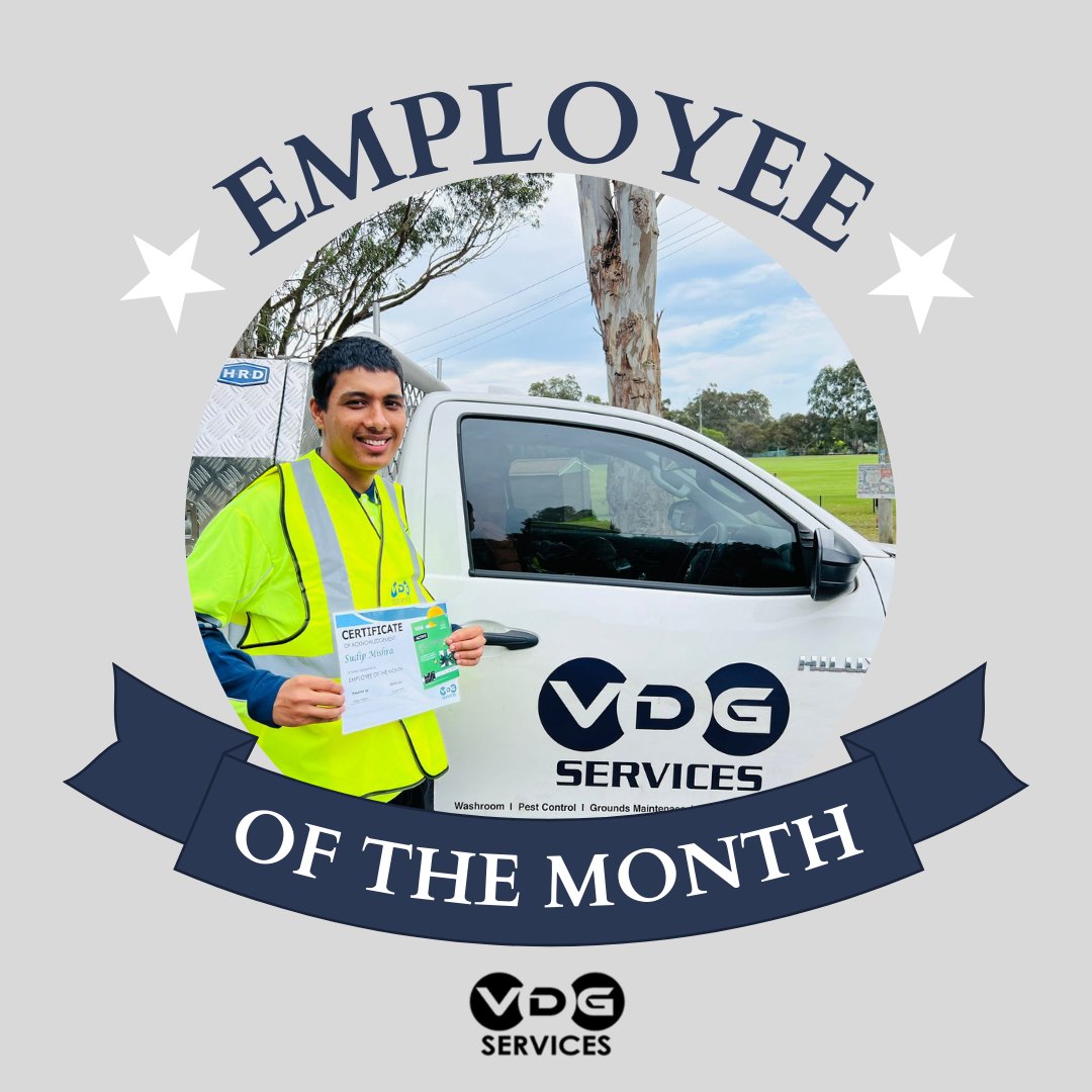 Congratulations to Sudip for being VDG's Employee of the Month for October!

Your positive, can-do attitude has seen you become a valuable member of our team and we're thankful for all that you do for our company and clients. Keep up the great work Sudip!
#VDGServices #eom