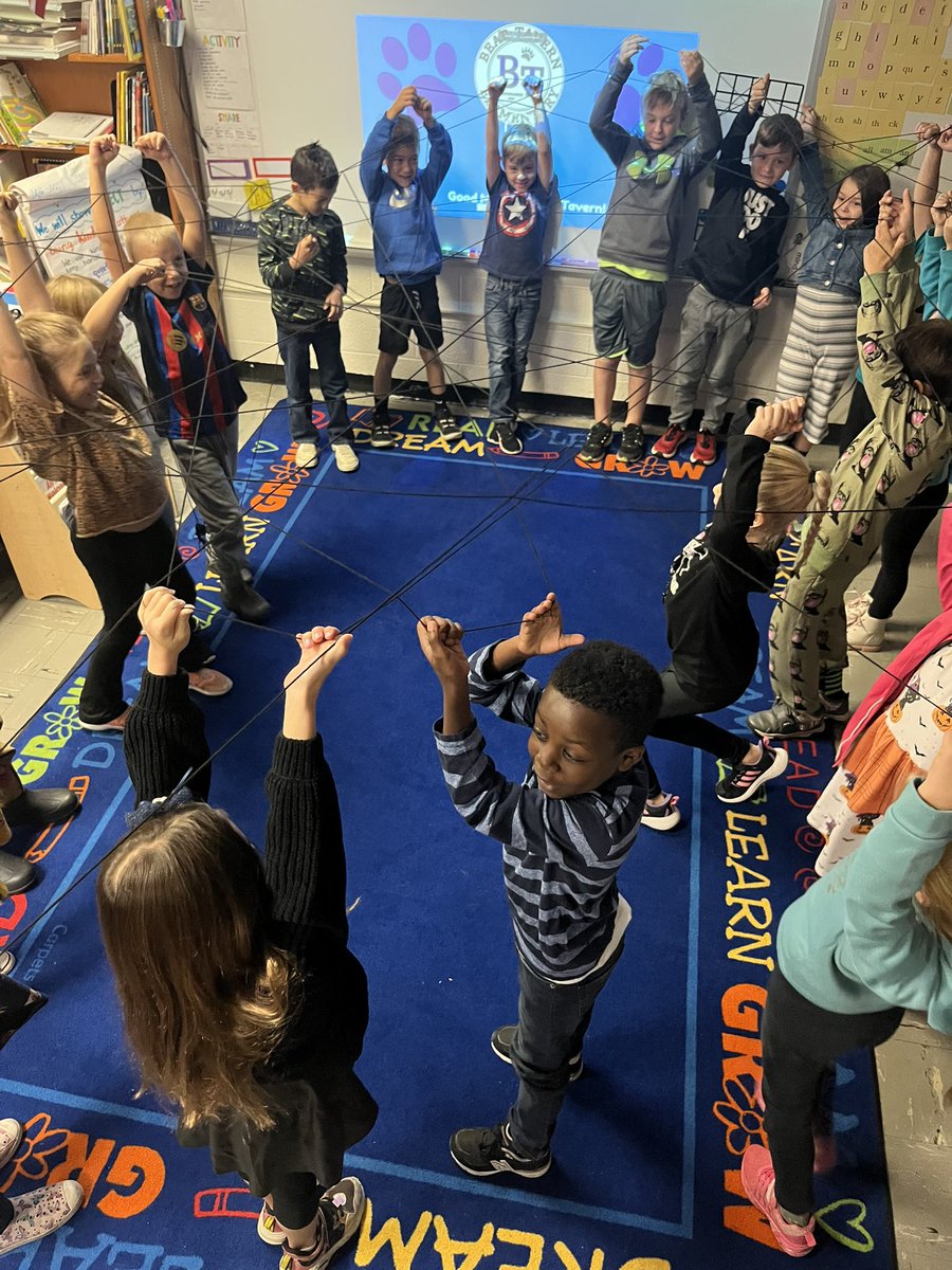 Spider Web greeting was a hit to kick off Monday morning in Mrs. LaRocca’s class! #beartavernpride