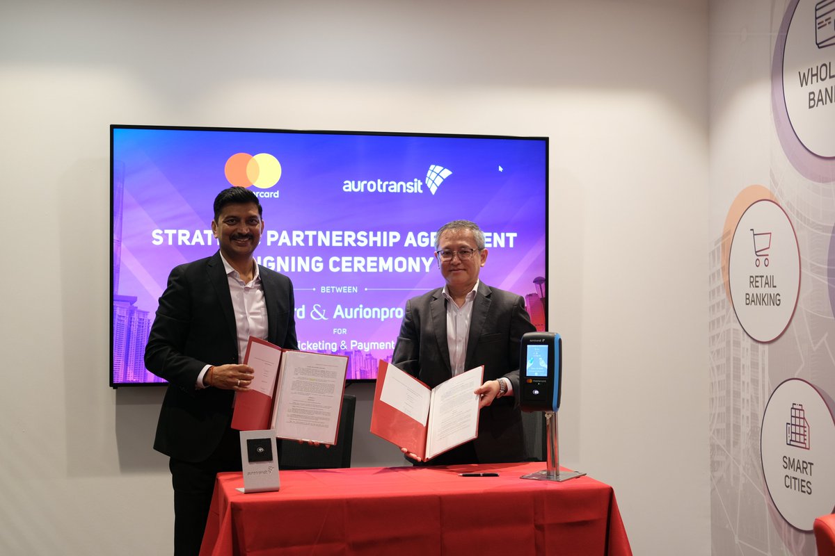 aurionpro's tweet photo. Big news for commuters!
In a significant collaboration, Mastercard and Aurionpro Transit have come together to enhance your daily commute, ensuring convenience and efficiency.
For details: https://t.co/QAc9aZJqlC
#AurionproTransit #Mastercard #FutureOfCommute #Partnership https://t.co/NfpQELmygN