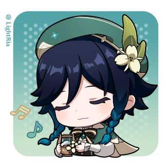 吟遊詩人のスタンプ(1/2)  #原神 #ウェンティ #venti