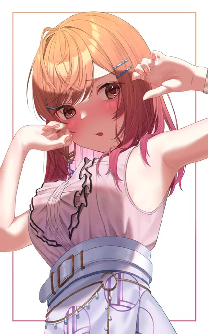 イタズラされて照れる莉々華ちゃん #ririkart
