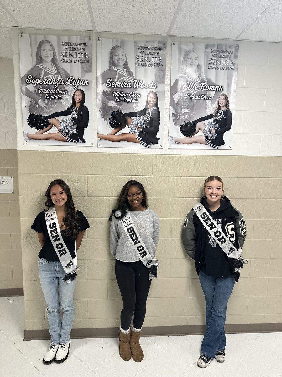 We honored our first ever Senior Cheerleaders, Class of 2024! We’re forever grateful for your strong leadership in helping us build our spirit program with a firm foundation that will be around for many years to come! We love our Seniors, Hope, Semira, and Ellie! <a href="/NISDSotomayor/">Sotomayor High School</a>