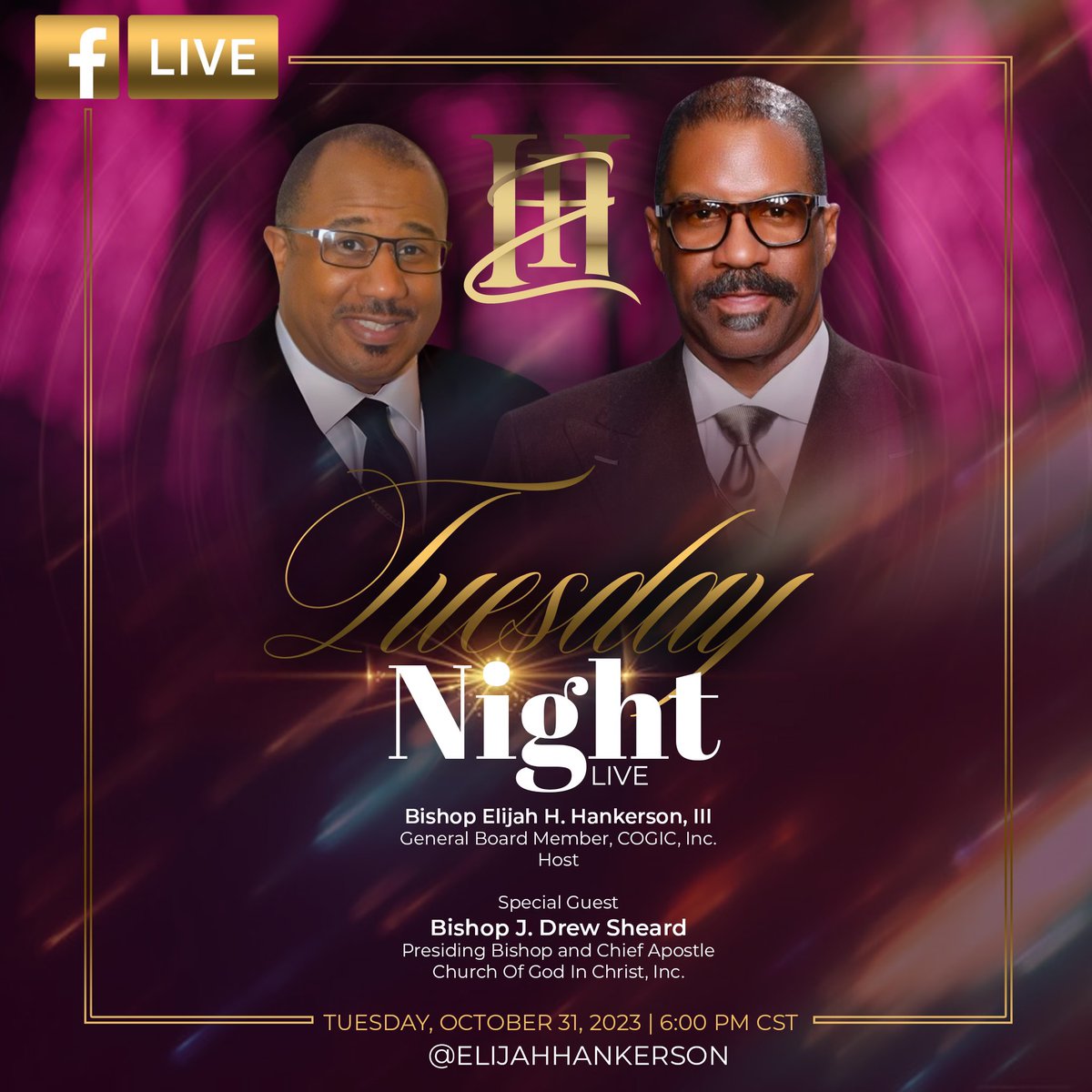 jbiiiministries's tweet image. ***Join COGIC Presiding Bishop @bishopsheardsr on a “LIVE” webcast hosted by COGIC General Board Member Bishop @ElijahHankerson tomrw, Oct 31, 7P EDT/6P CDT on Facebook &amp;amp; YouTube. Tune in clicking either link: facebook.com/drelijah.hanke…
Or youtube.com/@bishopelijahh…
#COGICGeneralBoard