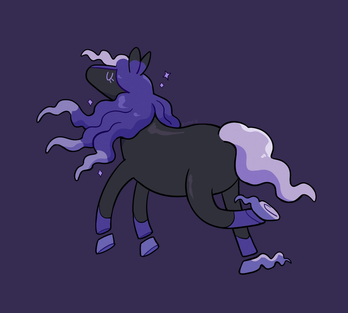 「A spectral steed is spooky indeed! 」|Happycrumble ⭐のイラスト