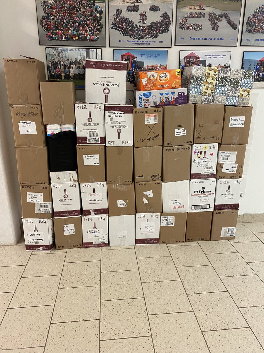 CMPS_Comets's tweet image. Wow! Look at the food collected for our food drive. One more day to bring in non-perishable items or a monetary donation for the Barrhaven Emergency Cupboard. #CMPS