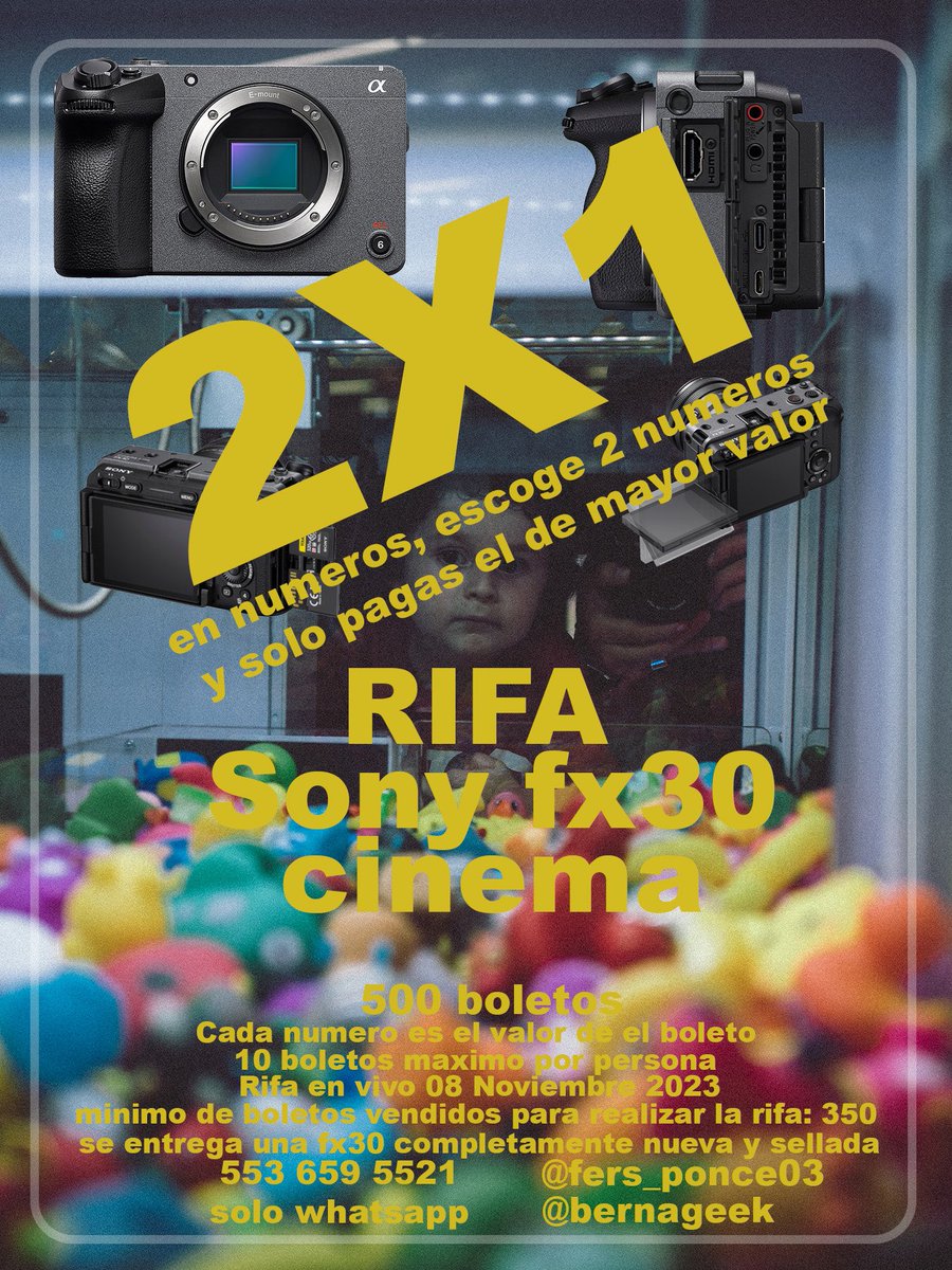 Amigos, seguimos con la rifa y aún nos faltan muchos números para lograrla, estamos dejando en 2x1 los números! Anímense