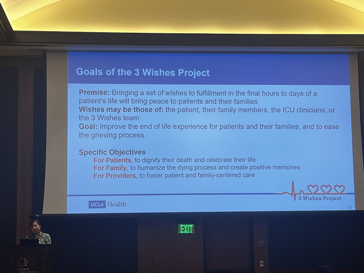 Dr. Thanh Neville presents on the positive impacts of the 3 Wishes Program – an initiative dedicated to enhancing emotional and spiritual support at the end of life. #palliativecareresearch @UCLAPalliative