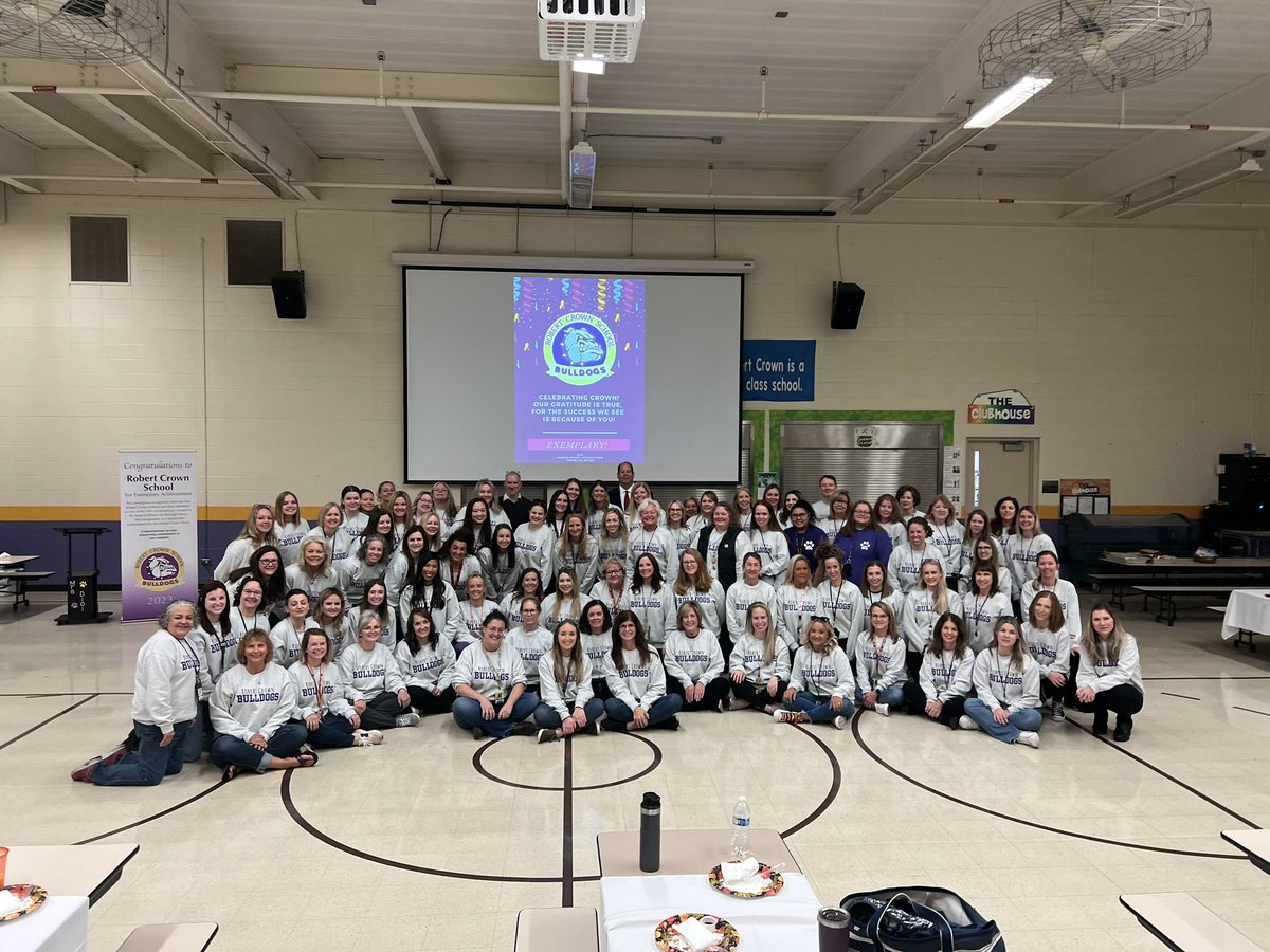 The Illinois State Board of Education will officially designate Robert Crown School as Exemplary! This could not have been accomplished without our wonderful hardworking staff at Robert Crown! #rcs118life