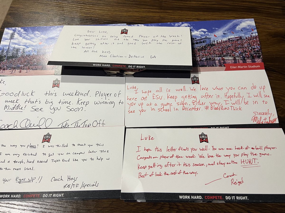 Luke (@lukekrzyzkowski) on Twitter photo Thank you <a href="/ESUWarriors_FB/">ESU Football</a> for all the love!
<a href="/MChafiian/">Coach Max Chafiian</a> <a href="/coachHags15/">Matt Hagelgans</a> <a href="/CoachJBurch/">Ja’Quill Burch</a> <a href="/CoachReigel/">Isaiah Reigel</a>
<a href="/CoachLangeRBC/">Coach Lange</a> <a href="/CipotJohn/">Coach John Cipot</a> Thank you <a href="/ESUWarriors_FB/">ESU Football</a> for all the love!
<a href="/MChafiian/">Coach Max Chafiian</a> <a href="/coachHags15/">Matt Hagelgans</a> <a href="/CoachJBurch/">Ja’Quill Burch</a> <a href="/CoachReigel/">Isaiah Reigel</a>
<a href="/CoachLangeRBC/">Coach Lange</a> <a href="/CipotJohn/">Coach John Cipot</a>