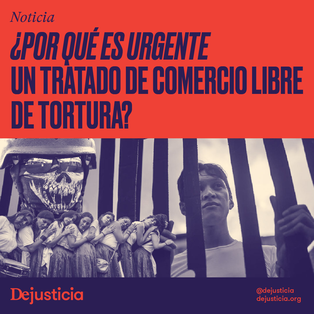 Dejusticia's tweet photo. Vivimos una época de guerras, agravadas por la impunidad de las violaciones a los #DDHH y el repunte de la #tortura. ¿Cuál es el panorama respecto al alcance y regulación de equipos y armas para infligir un daño innecesario a personas arrestadas o detenidas? https://t.co/PW7OYhNIK5