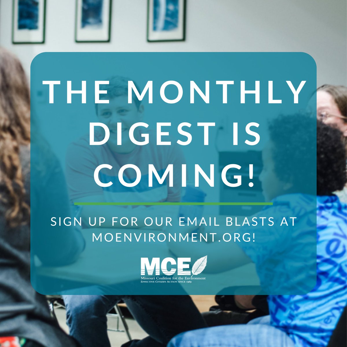 The monthly digest is only a few days away! 😁

Head to moenvironment.org/get-involved/e… and sign up for our email list to stay in the loop with MCE!

#Missouri #MOEnvironment #Environment