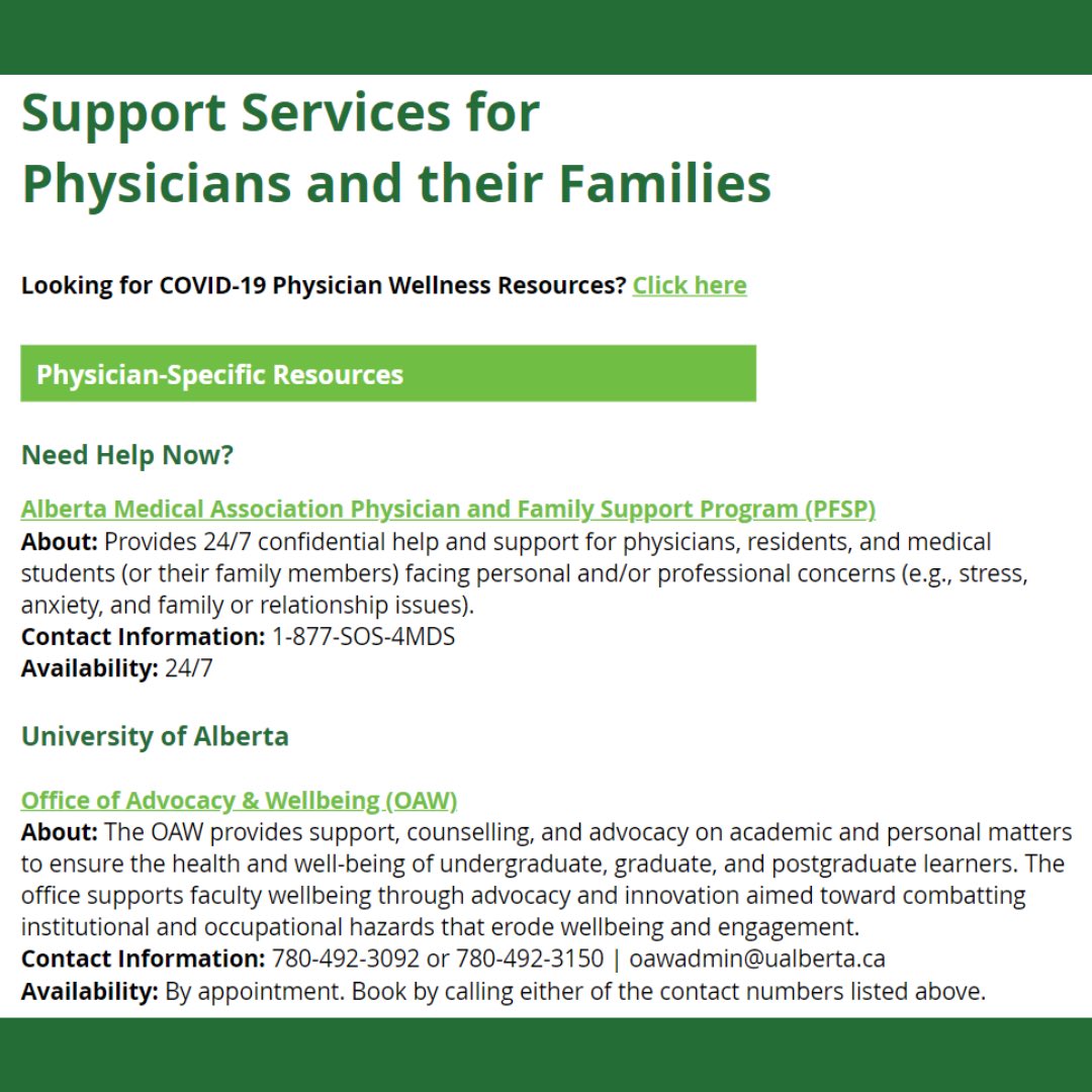 Whether you need immediate help or ongoing support, there are a variety of available support services throughout Alberta.  Explore our curated list of available resources at: welldocalberta.org/support-servic…