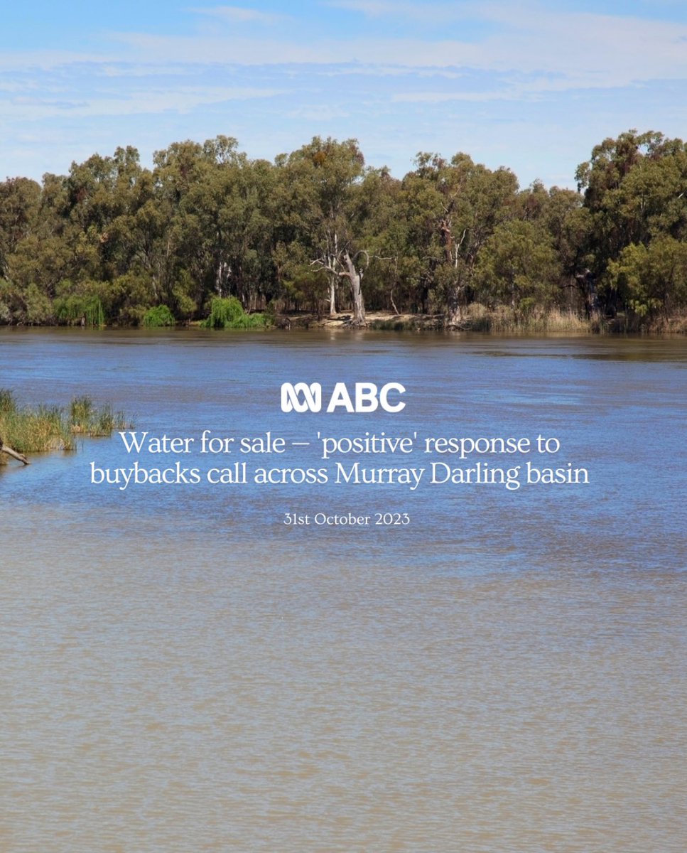You may remember earlier this year I announced a voluntary water purchasing open tender to complete one part of the Murray-Darling Basin Plan. The good news is we received around 250 tender responses - totalling more than double the amount of water as the tender called for.…