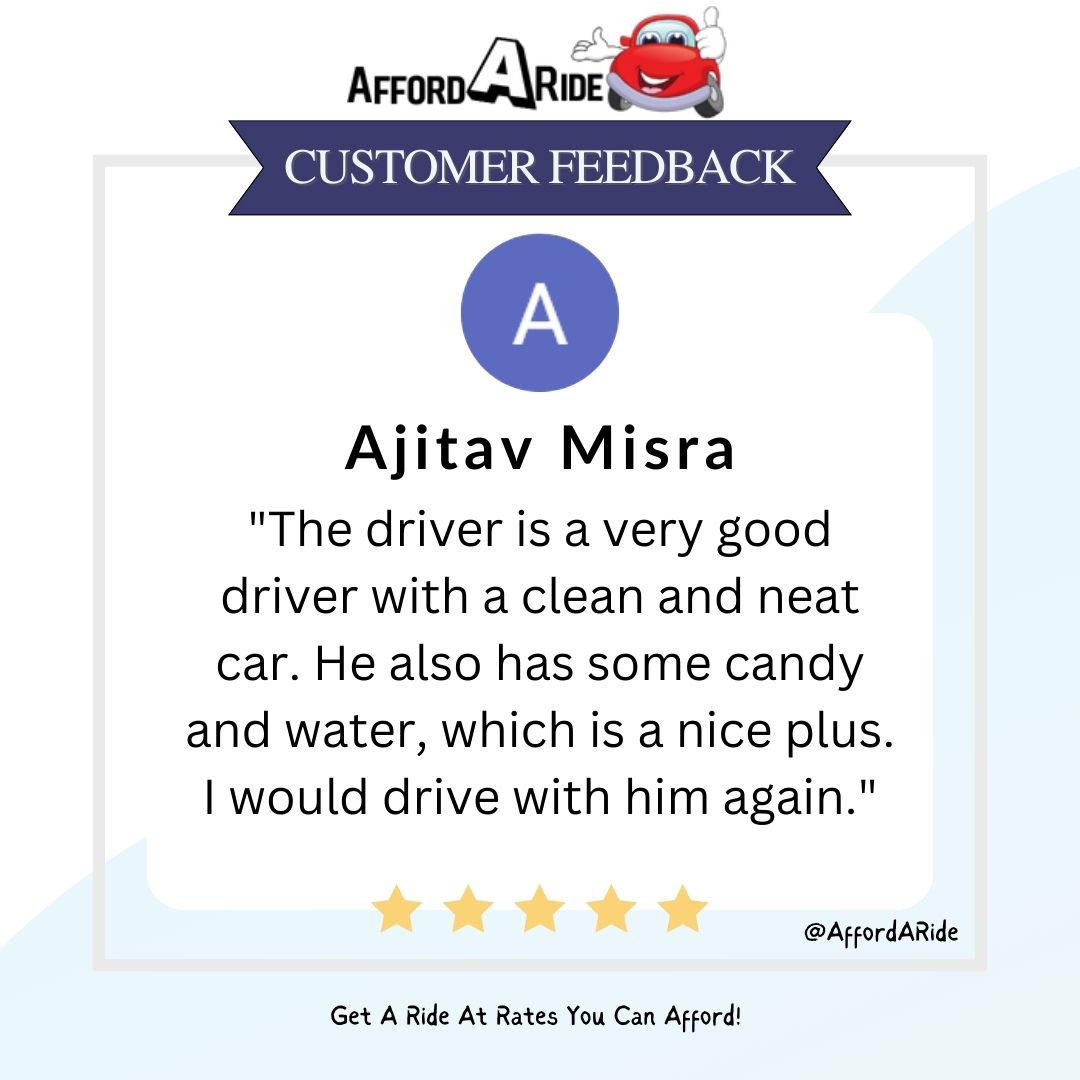Blown away by what Ajitav Misra said about us!

#carservice
#carservices
#chauffeur
#airporttransfer
#transportation
#blackcarservice
#chauffeurservice
#vip
#personaldriver
#review
#reviews
#affordaride
#affordaridereview
#affordaridereviews