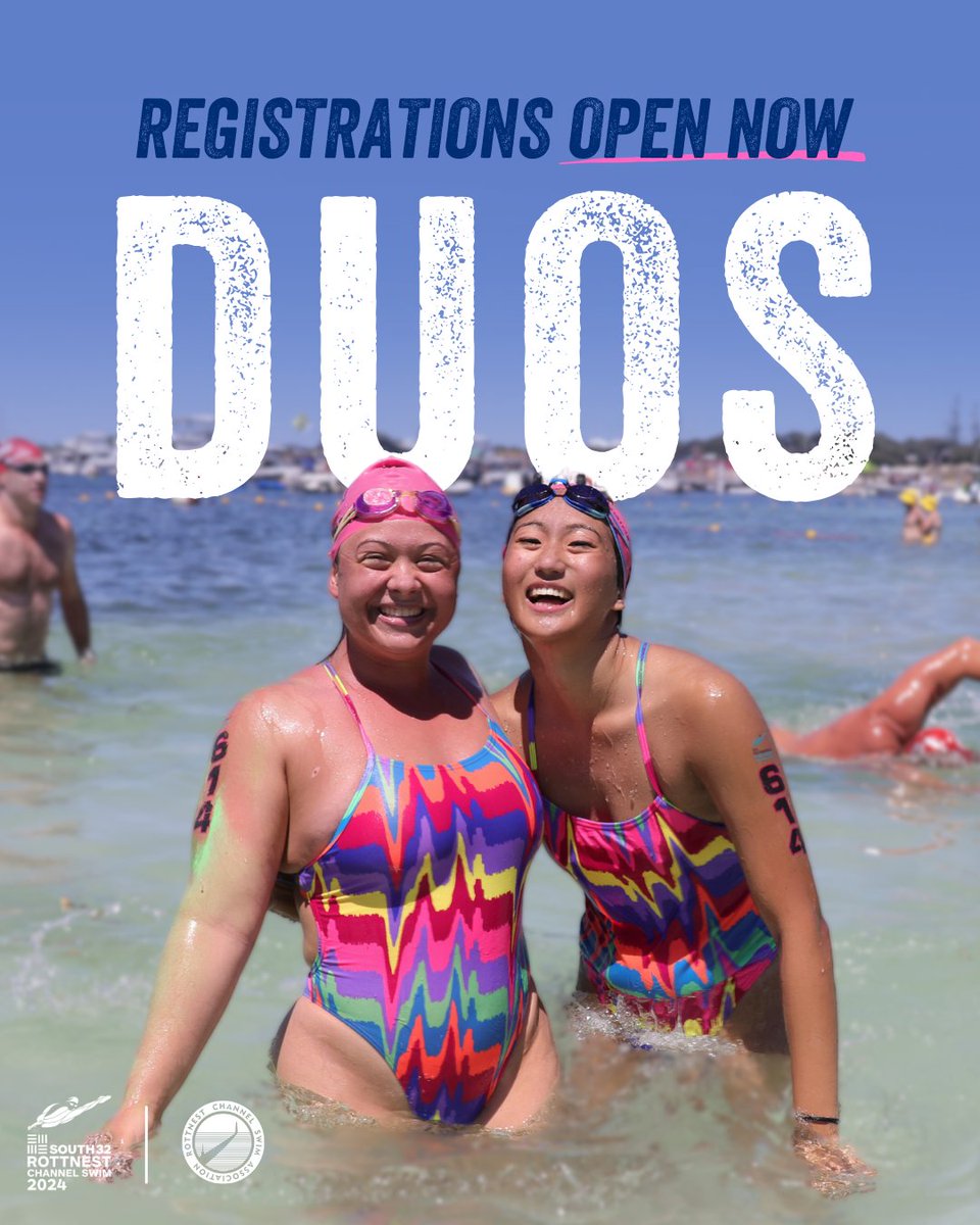 DUOS 📣 The queue is OPEN for the 2024 #S32RottoSwim! 🏊‍♀️🏊‍♂️ 
 
To register, head here 🔗 bit.ly/45ZgbTW