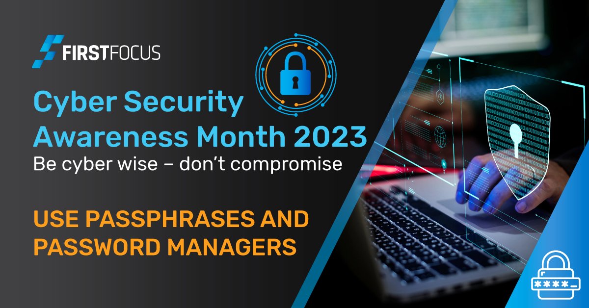 FirstFocusIT's tweet photo. Your passwords are your first line of defence! Use passphrases comprised of 4 or more randoms words, and consider using a password manager to help generate or store unique passphrases. 

Discover why every business needs a password manager here: 
https://t.co/a9TyADZUwJ https://t.co/JlAsjxf9rO