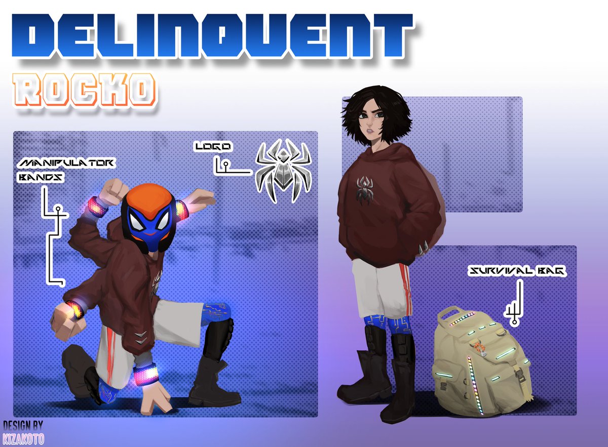 4ArmedBoxer's tweet image. The Delinquent Spider
🕷 Powers: Speed Jumpster, four arms, tech, and sick burns. Can't make webbing.
🕷 Home universe is an AI-apocalypse world.
[ #atsvrp | #spiderverseRP ]