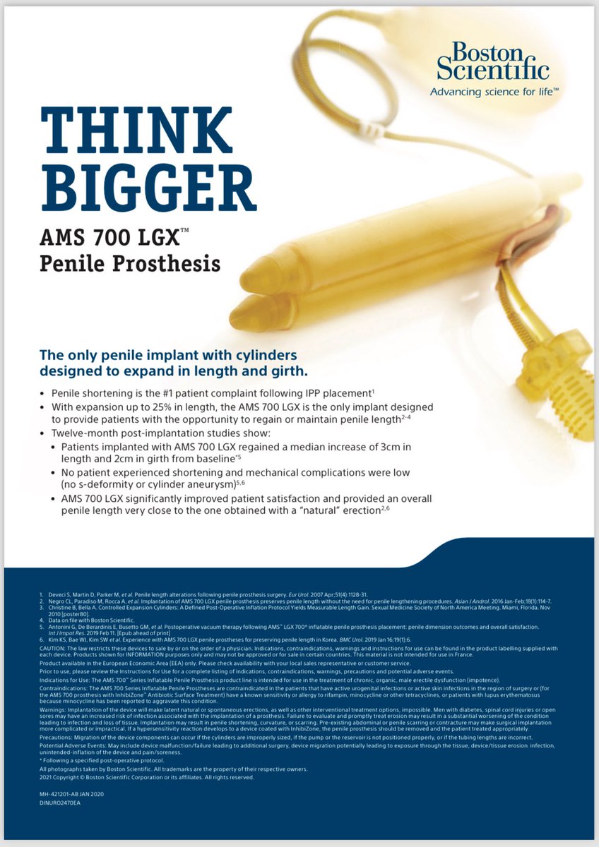 AMS 700 LGX is the only penile implant with cylinders designed to expand in length and girth. #AMS700LGX #menshealth #penileimplants