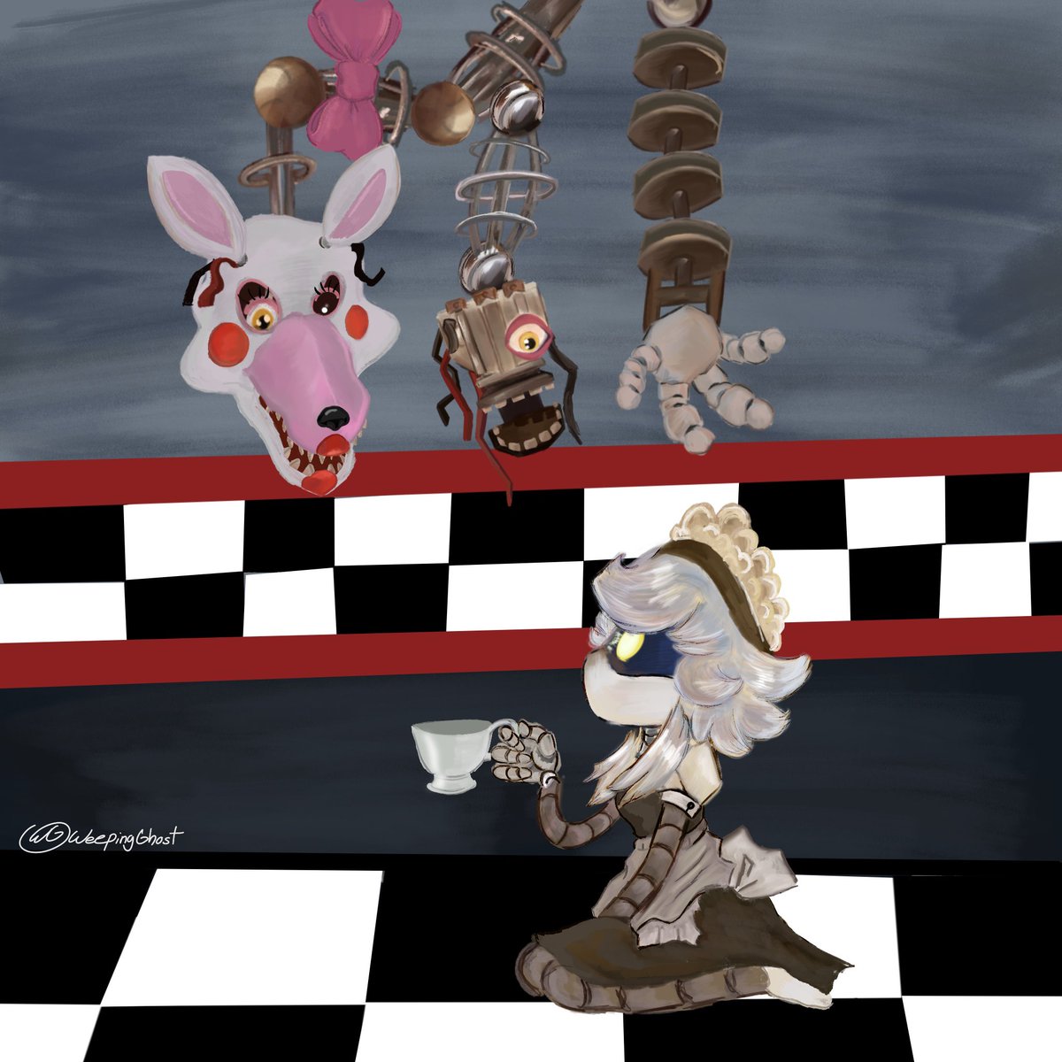 Fun at the party
#murderdronecyn  #nonbinaryartist #murderdronesart  #glitchproductions  #murderdronecyn #bodyhorrorartist #mangle  #MurderDroneFanart 
 #murderdrone  #procreateartist  #MurderDrones #FiveNightsAtFreeddys #fnaffanart #FNAF   #fnafmangle