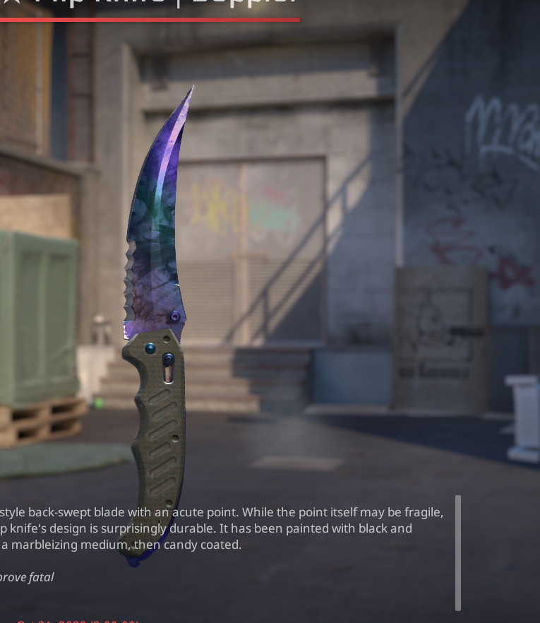 LeMonka32's tweet photo. What phase knife do I have? I have no clue cause it doesn't look and any of the other phases https://t.co/zJvt4jwjMh