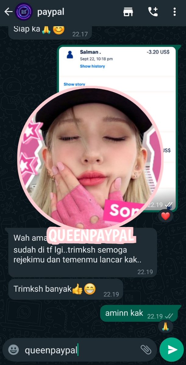 open cv paypal usd to idr. rate 14.200 - 14.400 tanpa minimal/maksimal order . bisa transfer ke semua bank/e-wallet #zonauang