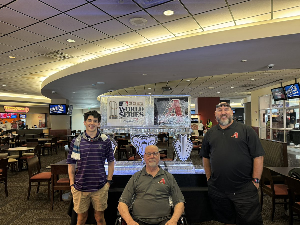 TidddyAz's tweet image. Dad's Surprise 80th Birthday Present. He didn't know until Today. World Series 2023!! ⚾️🐍#Dbacks #AzDiamondbacks  #godbacks #WorldSeries2023
