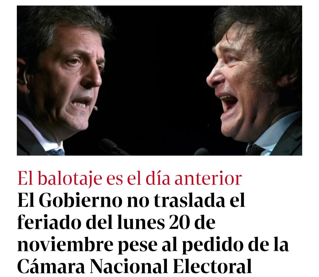 FRAUDE A LA VISTA. NO TE vayas de mini-vacaciones. Hay que obrar con patriotismo. No le entreguemos el país al narco-massismo por un fin de semana largo.  Es una vez cada
4 años. Favor de retuitear. Kirchnerismo o Libertar!