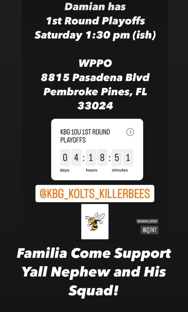 Come Support Damian and his Squad!