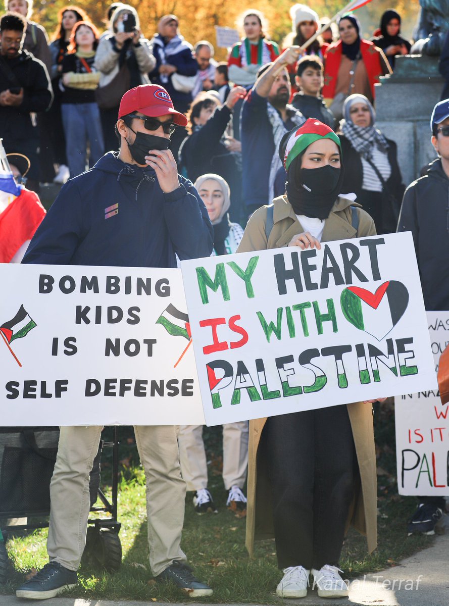 terrafkamal's tweet photo. From Montreal 
#FreePalestine #Gaza #GazaWar #Gaza_Genicide #kamalterraf #GazaUnderAttack https://t.co/w3NVs5CdT9