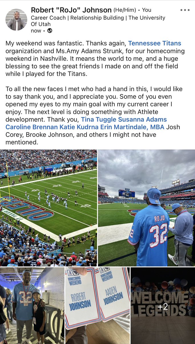 Thank you <a href="/Titans/">Tennessee Titans</a>