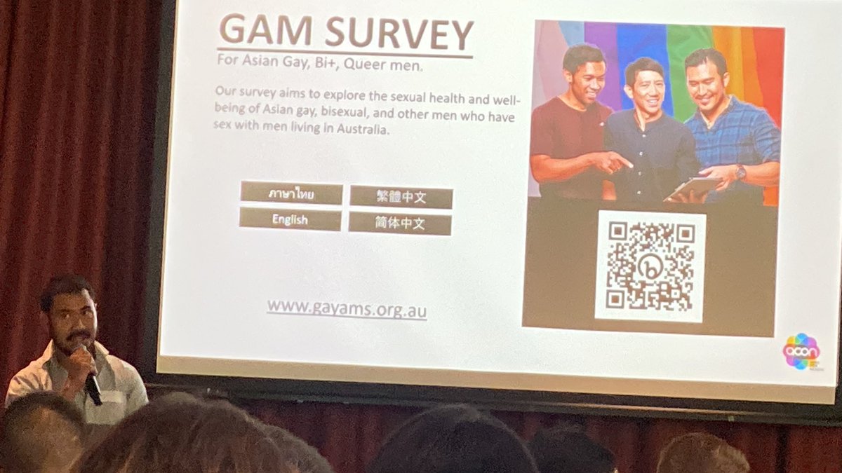 Sujith Kumar (@thisissujith) on Twitter photo 🎉 Now open: the Gay Asian Men (GAM) Survey, which explores the sexual health and wellbeing of Asian gay, bisexual, and other men who have sex with men living in Australia 🇦🇺
Check it out/RT! gayams.org.au
<a href="/ACONhealth/">ACON</a> <a href="/CSRH_UNSW/">UNSW Centre for Social Research in Health</a> <a href="/limin_mao/">Limin Mao</a> <a href="/Horaswong/">Horas Wong, PhD MPH MA RN</a> <a href="/Sydney_Uni/">University of Sydney</a> 🎉 Now open: the Gay Asian Men (GAM) Survey, which explores the sexual health and wellbeing of Asian gay, bisexual, and other men who have sex with men living in Australia 🇦🇺
Check it out/RT! gayams.org.au
<a href="/ACONhealth/">ACON</a> <a href="/CSRH_UNSW/">UNSW Centre for Social Research in Health</a> <a href="/limin_mao/">Limin Mao</a> <a href="/Horaswong/">Horas Wong, PhD MPH MA RN</a> <a href="/Sydney_Uni/">University of Sydney</a>
