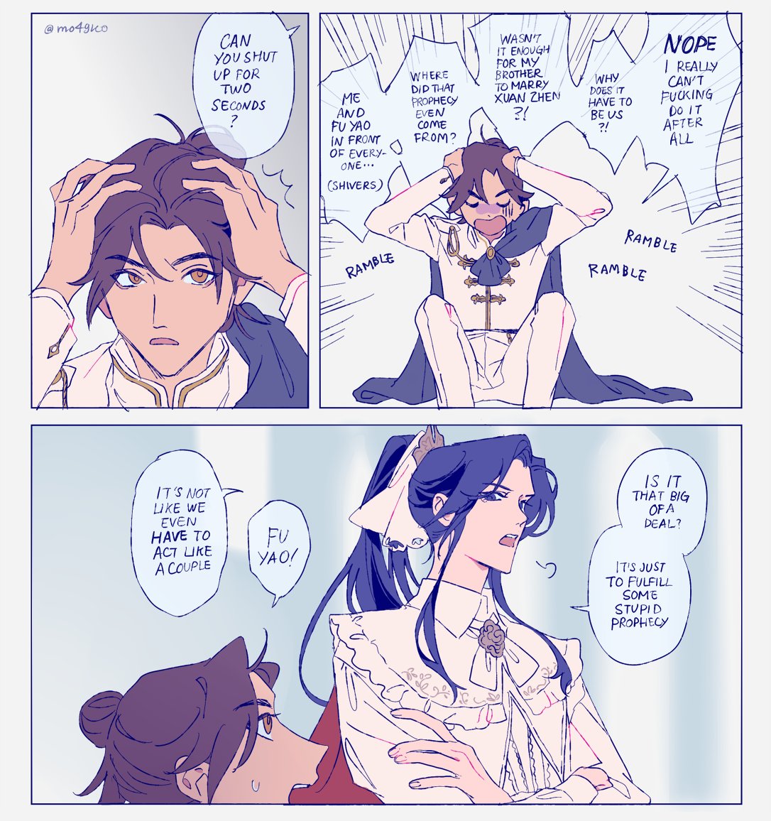 #fengqing #风情 #nanyao a fairytale AU i made with @/zishougui ✨🏰 actually, they've both liked each other for a long time 🤭  (1/5) 日本語ver. ↓