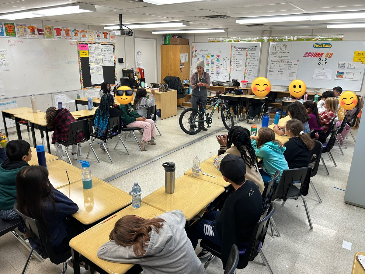 When the rain keeps you indoors, the bikes come in too! <a href="/NewHopeBike/">New Hope Comunity Bikes</a> is here this week to help 4/5 learn bike safety. Today we did safety checks and helmet fittings - tomorrow we hit the pavement! 🚴🏽‍♀️🚴🏻🚴🏿‍♂️