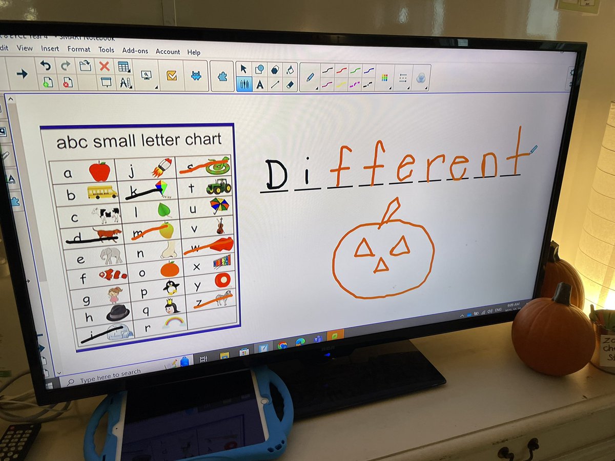 Today we played “Beat the Jack-o-lantern” by guessing letters to build our mystery word before a complete jack-o-lantern was formed <a href="/AVG_Griffins/">A.V. Graham</a>! Next, we discussed how it’s okay to be different. Tomorrow, we’ll learn more about this with Spookley!