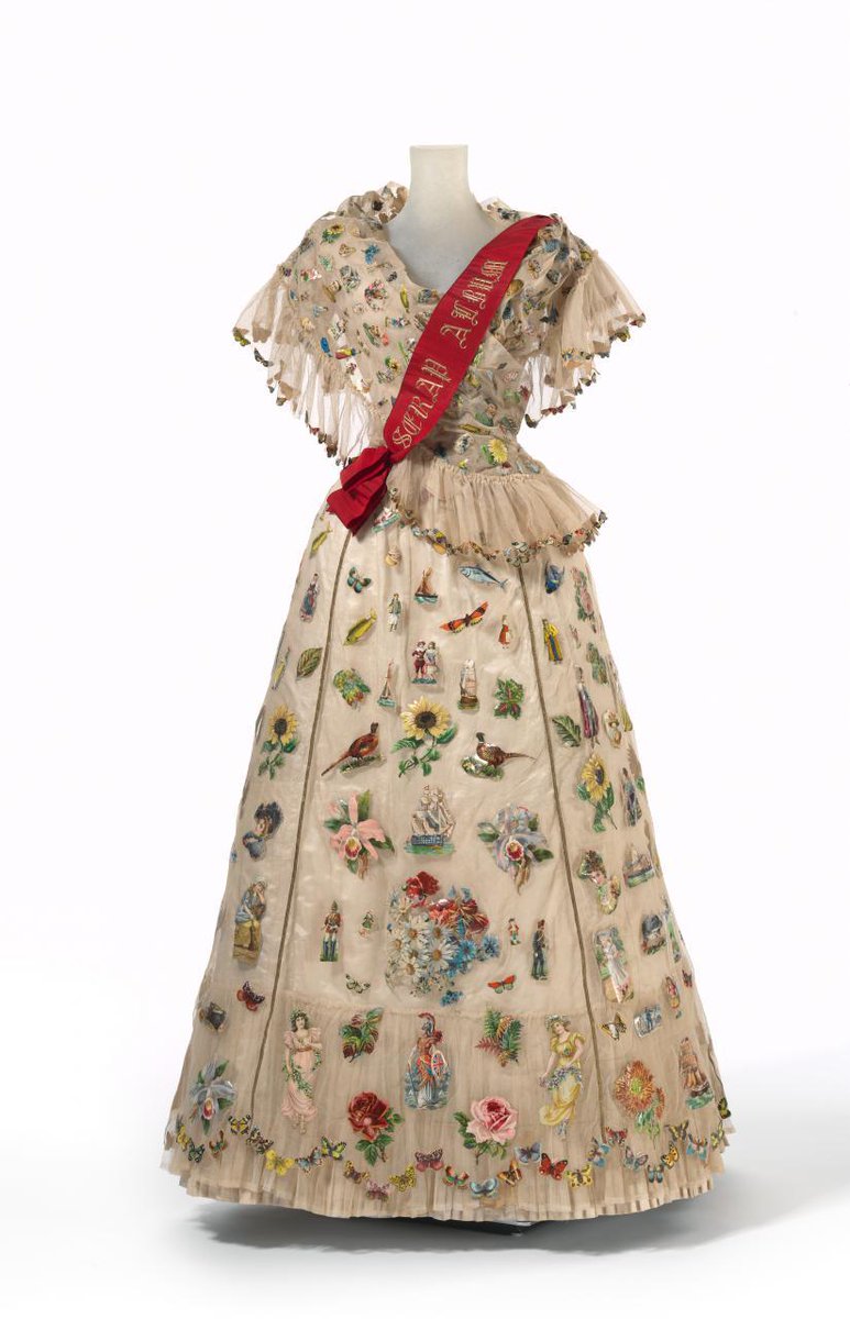 wikivictorian's tweet photo. Scrap album fancy dress costume by Madame Gough, 1893. National Gallery of Victoria. https://t.co/qYFMfWo4Vb