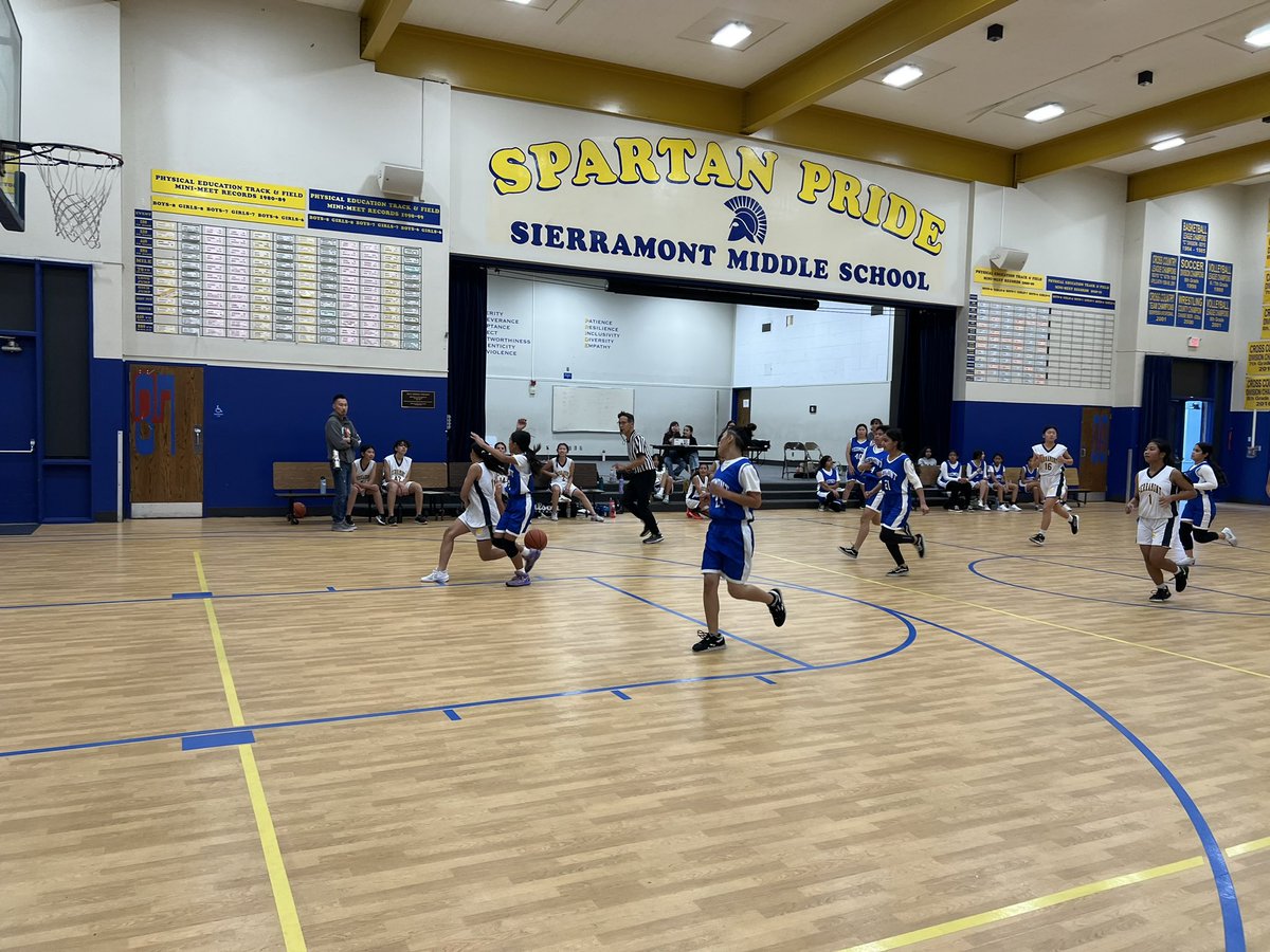 Sierramont hosts Piedmont Middle for Girls’ Basketball.  Go Spartans and Lancers!! #SpartanPride