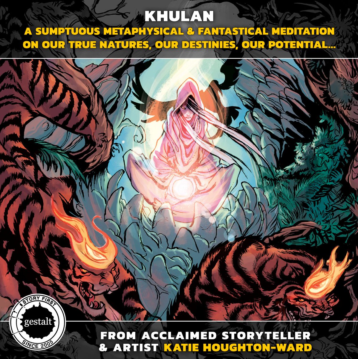 Acclaimed storyteller @katiehoughtonw explores an alternate origin of humanity. Originally published in @HeavyMetalInk  we were honoured to publish a revised, collected edition. Available from gstlt.au/khulan & @globalcomix at globalcomix.com/c/khulan #comics #indiecomics
